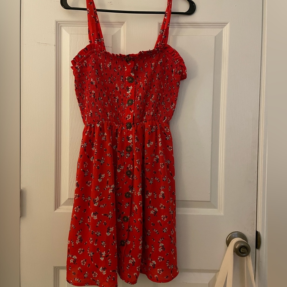 Red Floral Dress
